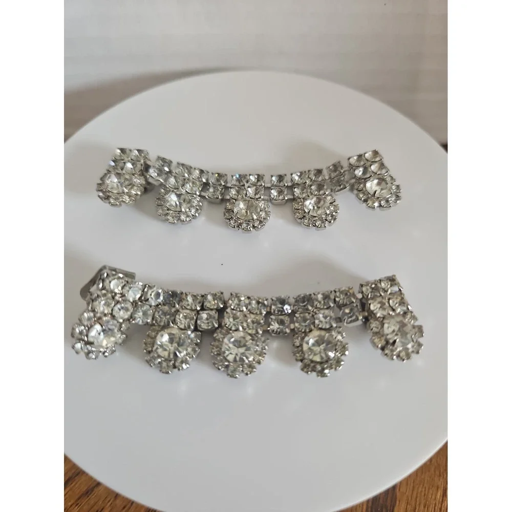 Vintage Rhinestone Shoe Clips Dressy Flair Fancy Accessory Set